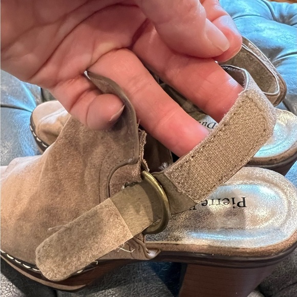 Pierre Dumas Open Toed Tan/Brown Chunky Heels Size 7 - Picture 7 of 10